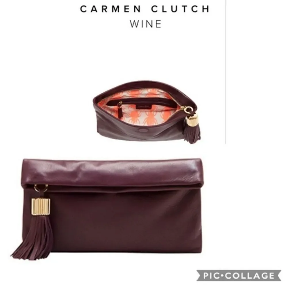 India Hicks - Carmen Clutch - Wine